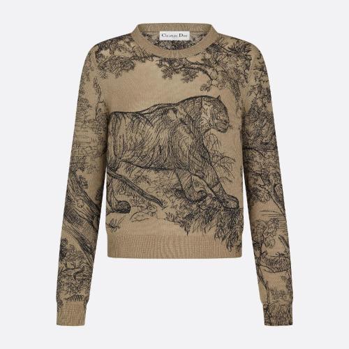  DIOR迪奥 22年秋冬 女士 针织衫 Pull brode Dior Chez Moi 214S4_M118_X1800