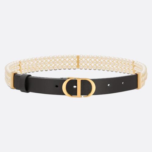  DIOR迪奥 22年秋冬 女士 腰带扣 Ceinture Dior Caro Pearls B0292UWFR_M900