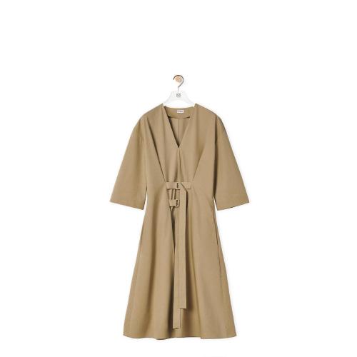  LOEWE罗意威 22年秋冬 女士 连衣裙 Buckle dress in cotton S359Y09X70-3630