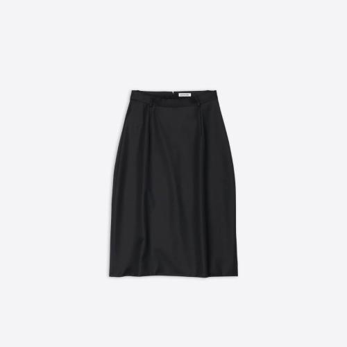  BALENCIAGA巴黎世家 22年春夏 女士 半身裙 Womens Loose Skirt in Black 698756TJT351000