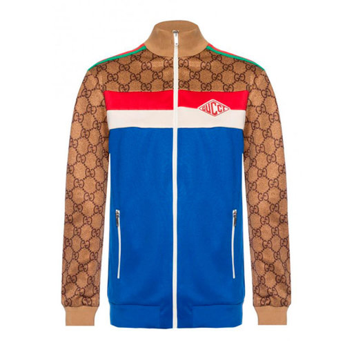 GUCCI/古驰  古琦女装 经典双G 红绿条纹修边 女士拼色棉质夹克外套 526524 X9V99 4925