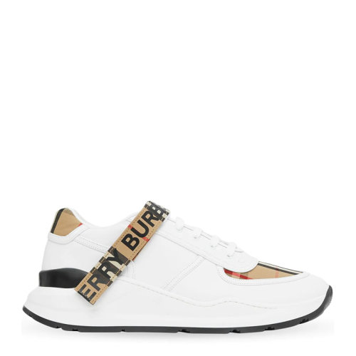 BURBERRY/博柏利 【20春夏新款】男士徽标装饰皮革拼 Vintage 格纹低帮运动鞋休闲鞋跑步鞋男鞋 8024052