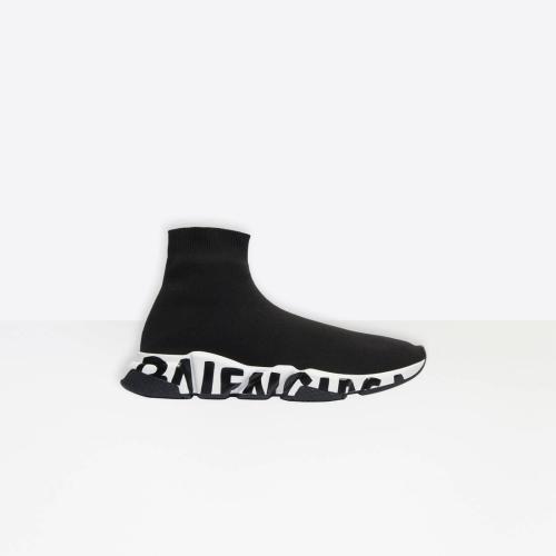  BALENCIAGA巴黎世家 22年秋冬 男士 休闲运动鞋 Men%27s Speed Sneaker in BLACK/WHITE 645334W2 预定商品1-3周发货
