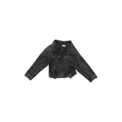  BALENCIAGA巴黎世家 22年秋冬 女士 夹克 asymmetric jacket with rhinestones 697871TMW36109