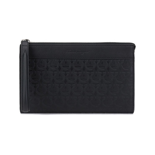 Salvatore Ferragamo/菲拉格慕【22年新款】男士牛皮GANCINI手拿包压花图案 24A4