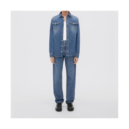  BV葆蝶家 22年秋冬 男士 长袖衬衫 chemise en denim delave moyen originale 711346V2EN04715
