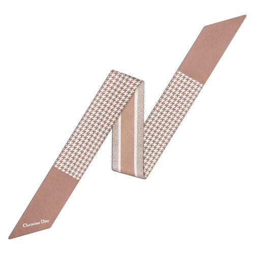 DIOR/迪奥新款 Mitzah 30 Montaigne系列 女士风玫瑰白丝斜纹丝巾15MON106I601_C420