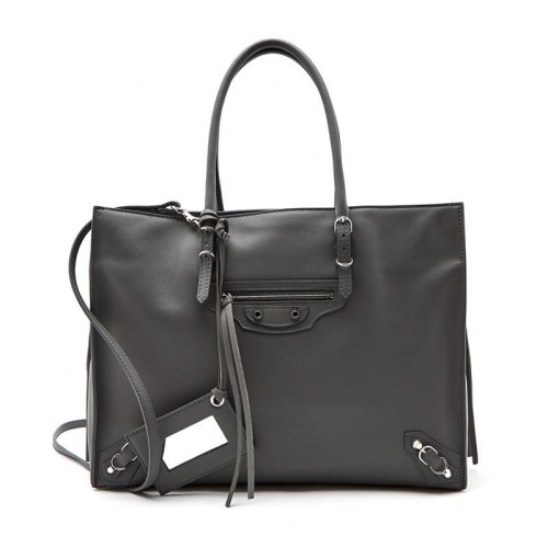 Balenciaga/巴黎世家 女士 黑色拉链双手柄横款皮质手提包单肩包斜挎包 432596DLQ0N1000 HJH0015X