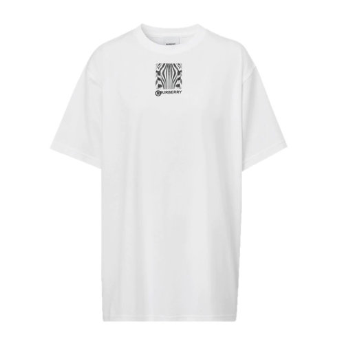 Burberry 博柏利 女士白色印花图案圆领T恤 8030772