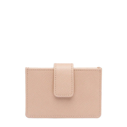 PRADA/普拉达 22年新款 女士皮粉色皮革金标按扣卡包1MC1_QWA_F0236