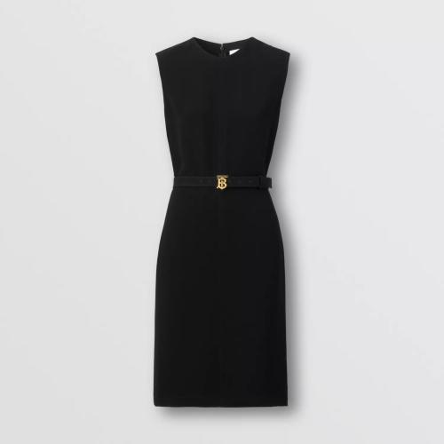  BURBERRY 22年秋冬 女士 专属标识装饰无袖束带连衣裙 80576471