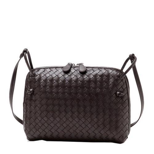Bottega Veneta 宝缇嘉  女士紫色羊皮编织单肩斜挎包