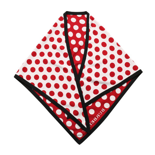 BURBERRY/博柏利 红色波点女士围巾 瑕疵特卖（陈列痕迹，不影响使用）