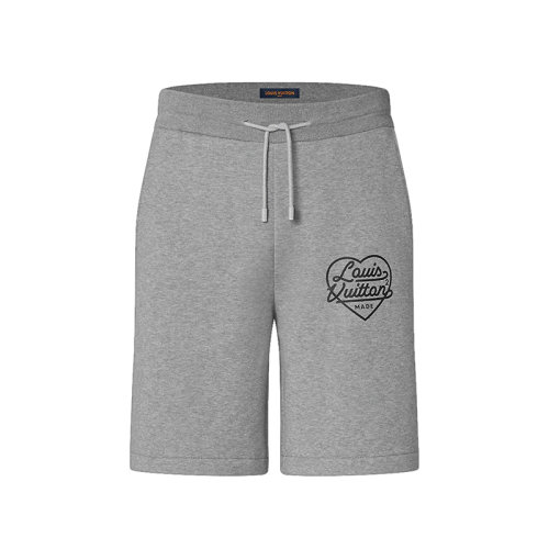 Louis Vuitton/路易威登 22年早春新款 LV2系列 男士浅灰色纯棉心形印花短裤1A9GMU