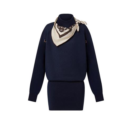  LV路易威登 22年秋冬 女士 连衣裙 ROBE PULL TROMPE-L’OEIL a ANNEAUX DEMI-RONDS 1AALIM 1A