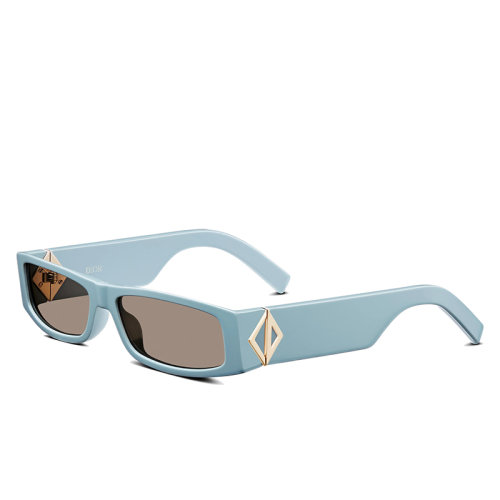 DIOR/迪奥 22年春夏新款 S1I系列 男士棕色镜片和淡蓝色醋酸纤维镜框方形镜框“CD Diamond”标志太阳镜墨镜TRVSS1IXR_30F0