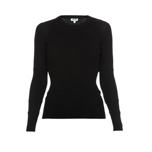 KENZO/高田贤三  凯卓女装 时尚百搭 圆领 女士黑色针织衫/毛衣 F962TO612842.99  HKY015C