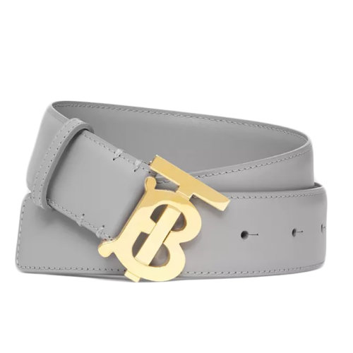 BURBERRY/博柏利新款 女士灰石南花色专属标识图案皮革腰带35毫米80464311
