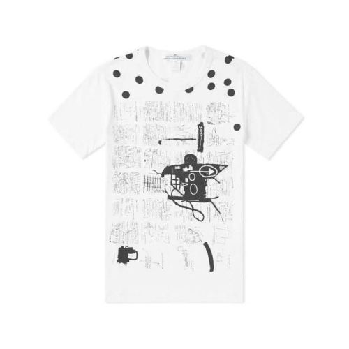 Comme des Garcons/川久保玲  网红款圆领套头抽象涂鸦百搭短袖T恤W26107 Col. 1