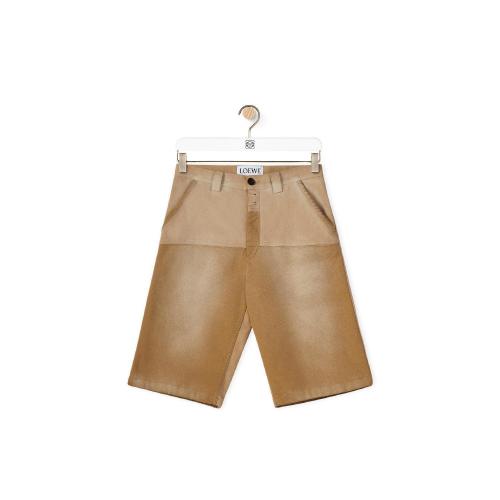  LOEWE罗意威 22年秋冬 男士 短裤 Patchwork bermuda in cotton H664Y04X08-8400