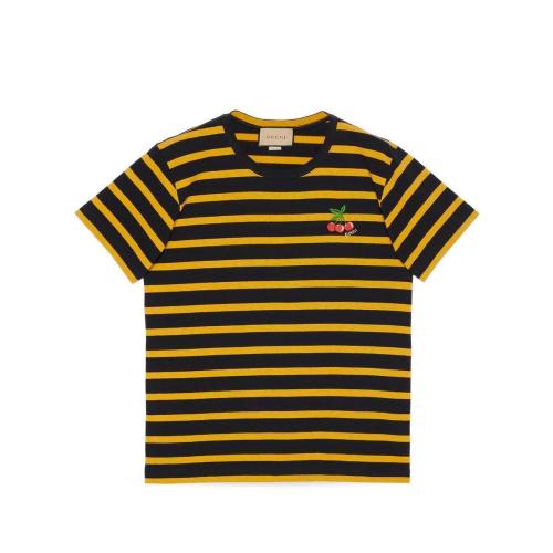  GUCCI古驰 22年秋冬 男士 Gucci HA HA HA特别系列条纹T恤 721418 XJE3Z 4808