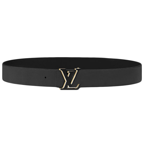 Louis Vuitton/路易威登 男士黑色和无烟灰色小牛皮金银黑扣双面腰带40毫米M0226S