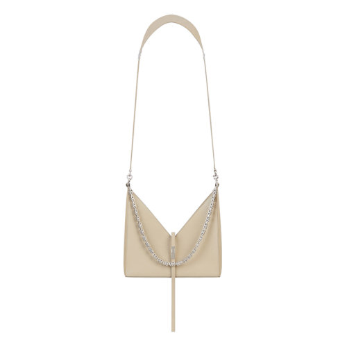 Givenchy/纪梵希  CUT OUT系列 女士小号浅褐色光滑小牛皮镂空链式箱形斜挎单肩包BB50GTB00D-250