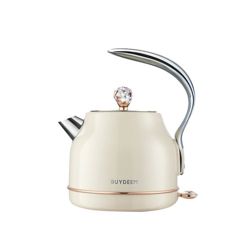 Buydeem/北鼎 家用电热水壶 304不锈钢烧水壶开水壶电水壶 半封闭把手自动断电 K208 香槟黄