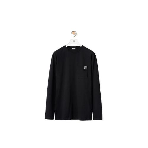  LOEWE罗意威 男士 长袖T恤 Anagram 圆领长袖T恤 H526Y24J04-1100 预定商品1-3周发货