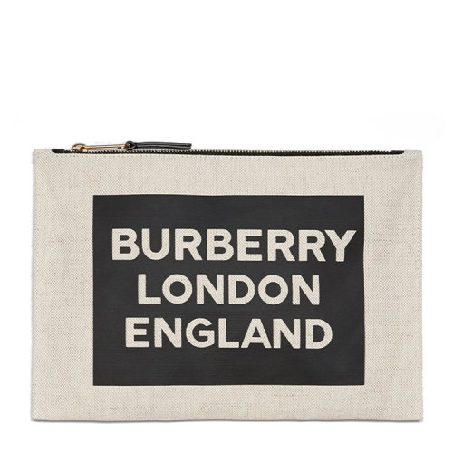 BURBERRY/博柏利 徽标装饰棉质帆布收纳袋80085441