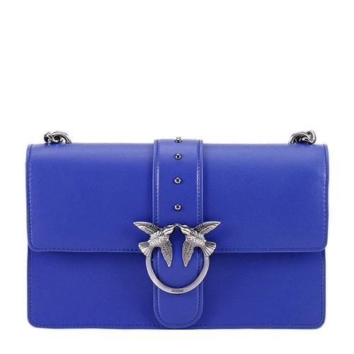 【折扣】 Pinko/品高 女士 100% 皮 单肩包 柳钉装饰 蓝色 GIG