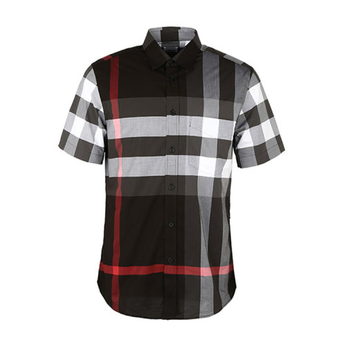 BURBERRY/博柏利  巴宝莉男装男士混色棉质时尚简约短袖衬衫  80256071