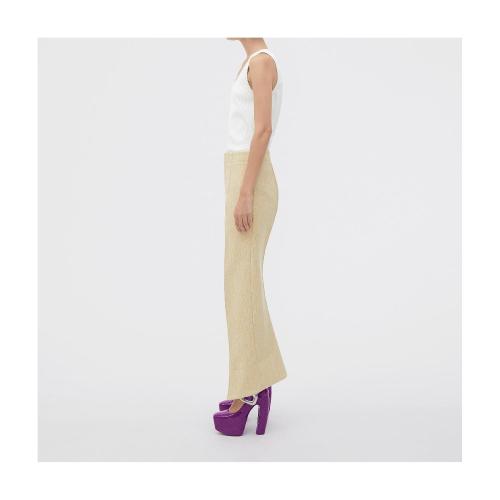  BV葆蝶家 22年秋冬 女士 休闲裤 pantalon en laine double melangee avec coupe incurvee 708