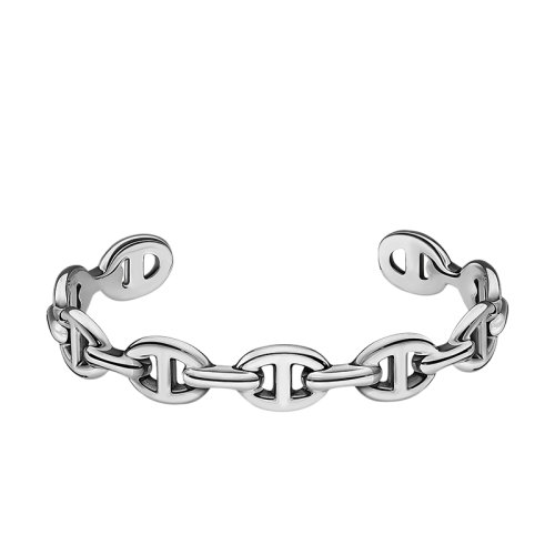 HERMES/爱马仕 经典Cha?ne d'Ancre Encha?née系列 中号925银链环手链H109509B