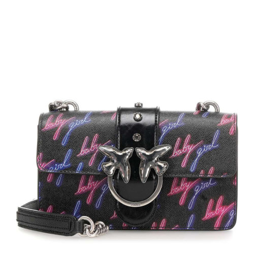 Pinko/品高 【20春夏新款】女士Mini Love系列黑色斜挎包 链条包单肩包燕子包 女包1P21H7-Y5VDZPV