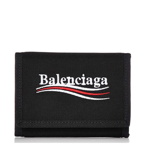 Balenciaga/巴黎世家  男包 品牌字母LOGO 男士黑色时尚折叠钱包 5074819WB251000