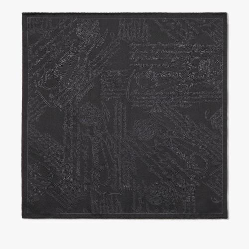  伯鲁提BERLUTI 22年秋冬 男士 围巾 Mouchoir Scritto En Soie HP19-SBGG_RTW-900