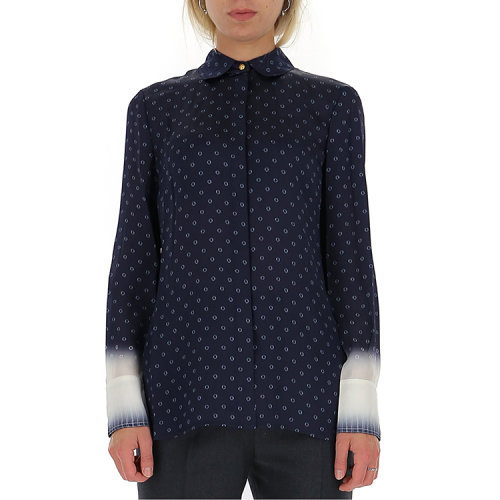 Tory Burch/汤丽柏琦  服装 女衬衫 女性 蓝黑色 女士长袖衬衫 56818  424