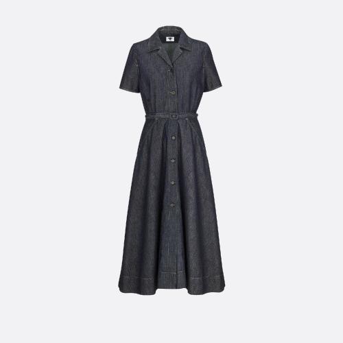  DIOR迪奥 22年秋冬 女士 连衣裙 中长款短袖连衣裙 152R10A3440_X5712 预定商品1-3周发货