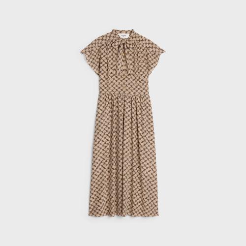  CELINE赛琳思琳 22年秋冬 女士 连衣裙 双绉大花结连衣裙 2R47B734R.03DC