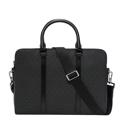 Michael Kors/迈克·科尔斯 拉链开合 单肩包 男士黑色公文包手提包 33F7MMNA6B 001