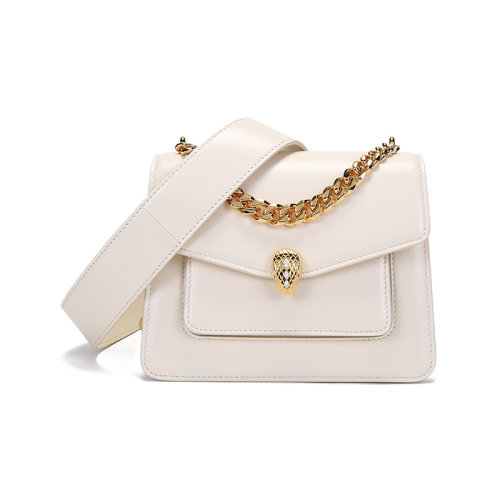 BVLGARI/宝格丽 女士SERPENTI FOREVER系列羊皮小号蛇头扣手提单肩斜挎包 291231