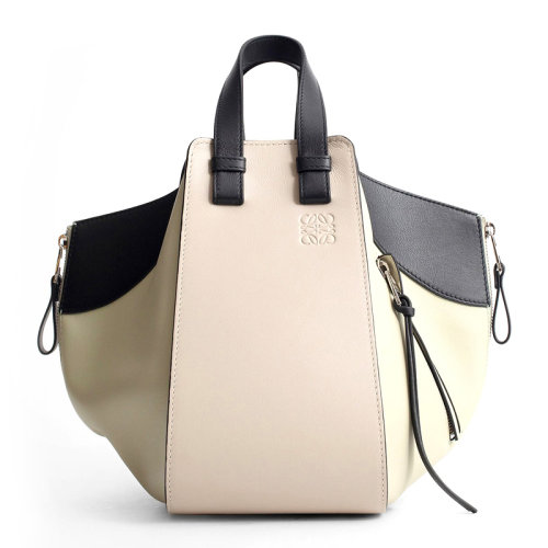 LOEWE/罗意威 女士拼色小牛皮经典字母徽标压花小吊床袋单肩包斜挎包手提包女包 32630KS35-3957