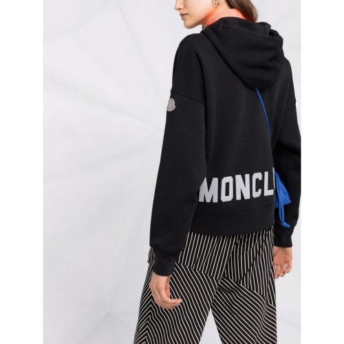  Moncler/蒙克莱 女士黑色棉质卫衣 8G00029809LC 999 PLFSX