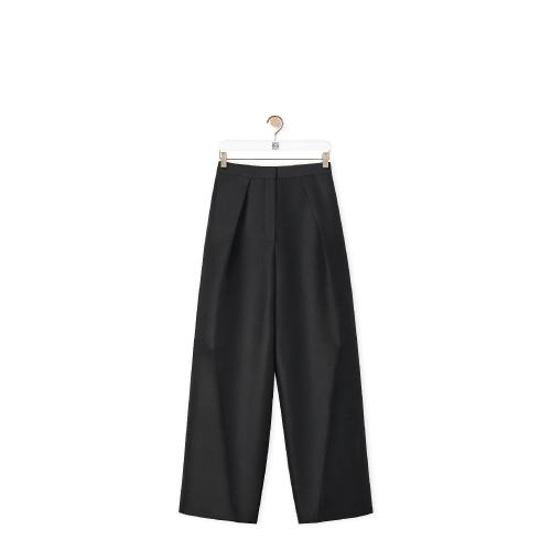  LOEWE罗意威 22年秋冬 女士 休闲裤 Pleated trousers in technical twill S359Y04X63-1100