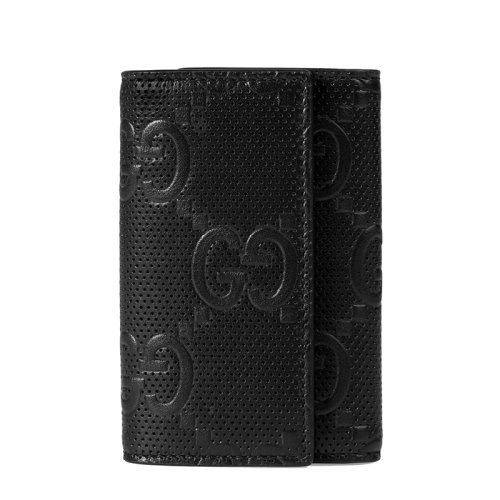 GUCCI/古驰  男士黑色GG印花压纹皮革钥匙包6255651W3AN1000