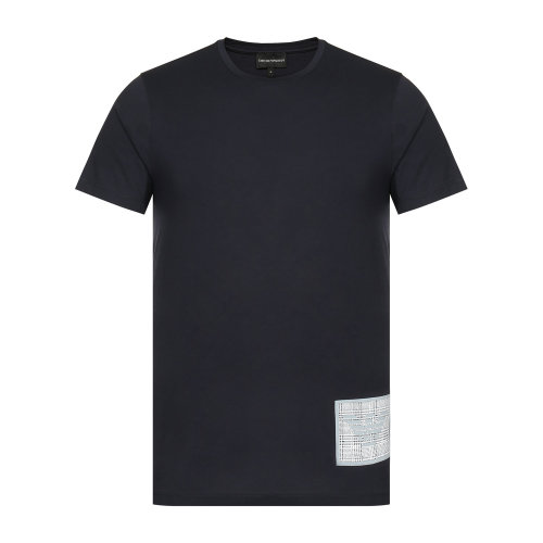 Emporio Armani/安普里奥阿玛尼 藏蓝色 男士衣角徽标印花棉质圆领短袖T恤 6G1T6T-1JQ4Z-0922