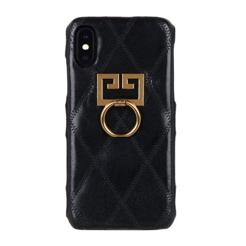 Givenchy/纪梵希 男女同款 logo皮革智能iPhone X / Xs手机套 BB605PB08Z-001