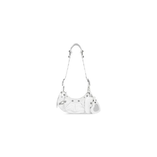 BALENCIAGA巴黎世家 22年秋冬 女士 单肩包 Womens Le Cagole Xs Shoulder Bag in White 6713