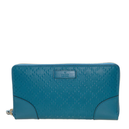 GUCCI/古驰 女士牛皮蓝色长牛皮蓝色长款钱夹拉链款钱包手拿包女包 354487-AIZ1G-4618